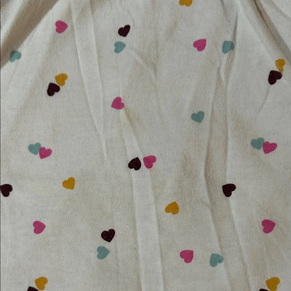Cat & Jack Cream Dress with Multicolor Hearts